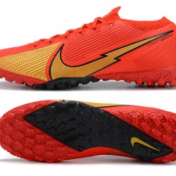 Nike Vapor 13 Elite TF Red Gold Black Soccer Cleats