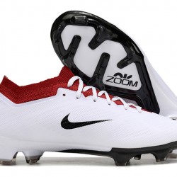 Nike Air Zoom Mercurial Vapor 15 Elite FG Low Soccer Cleats White Red Black For Men And Women 