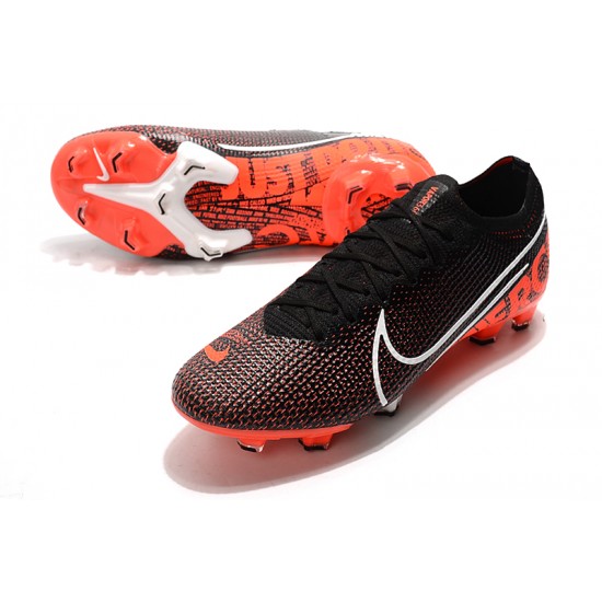 Nike Dream Speed Mercurial Vapor 13 Elite FG Black White Orange Soccer Cleats