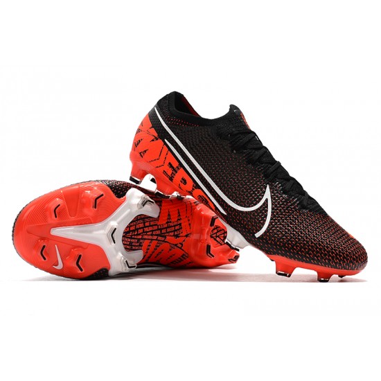 Nike Dream Speed Mercurial Vapor 13 Elite FG Black White Orange Soccer Cleats