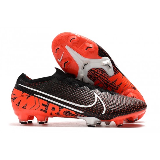 Nike Dream Speed Mercurial Vapor 13 Elite FG Black White Orange Soccer Cleats