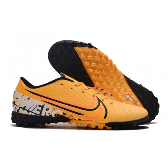 Click To Order Nike Mercurial Vapor 13 Academy TF Black Orange Soccer Cleats Sale