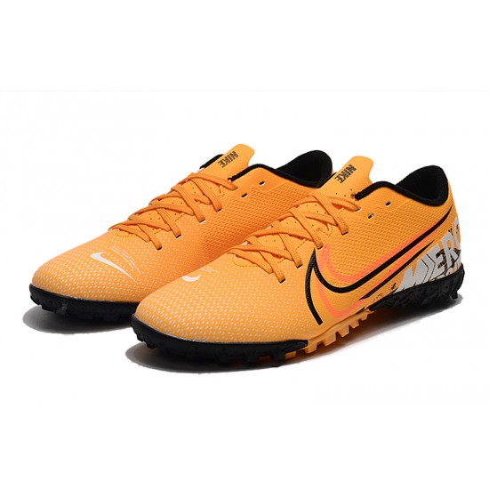 Click To Order Nike Mercurial Vapor 13 Academy TF Black Orange Soccer Cleats Sale
