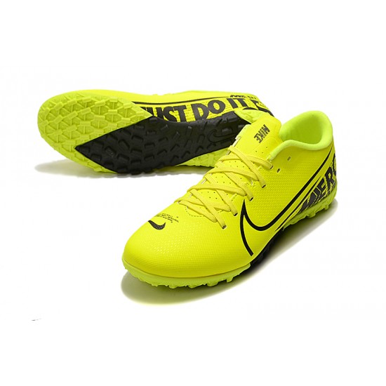 Nike Mercurial Vapor 13 Academy TF Black Yellow Soccer Cleats