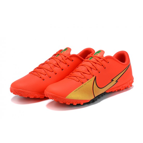 Shop Now Nike Mercurial Vapor 13 Academy TF Red Gold Soccer Cleats Shop Online