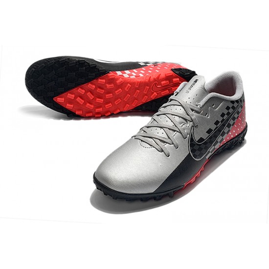 Nike Mercurial Vapor 13 Academy TF Silver Red Black Soccer Cleats