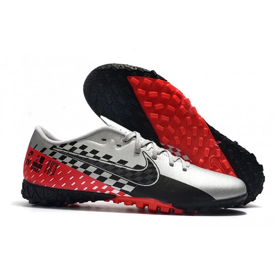Best Quality Nike Mercurial Vapor 13 Academy TF Silver Red Black Soccer Cleats For Sale