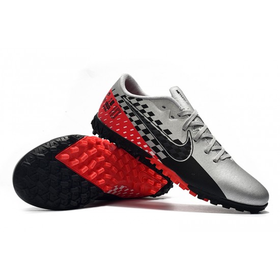 Nike Mercurial Vapor 13 Academy TF Silver Red Black Soccer Cleats