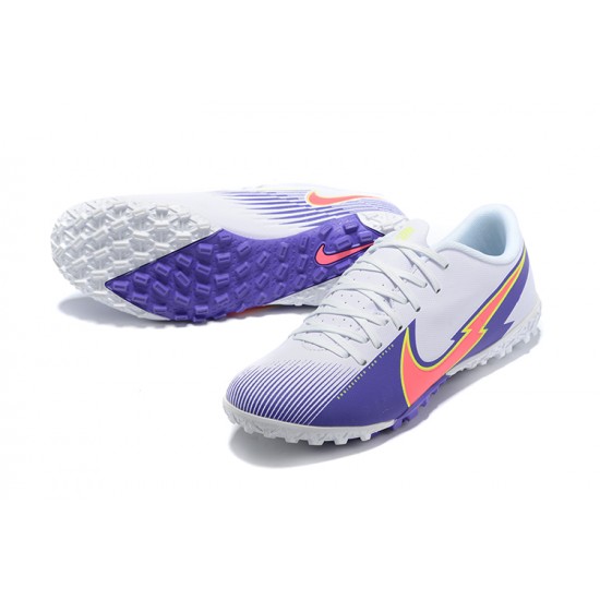 Sell Like Wild Fire Nike Mercurial Vapor 13 Academy TF White Blue Pink Soccer Cleats Online Shop