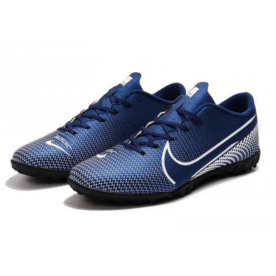 Buy And Seller Nike Mercurial Vapor 13 Academy TF White Deep Blue Soccer Cleats Online