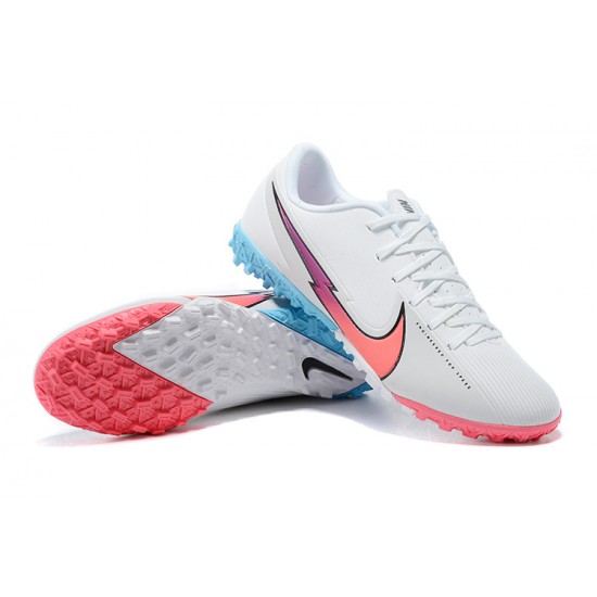 Nike Mercurial Vapor 13 Academy TF White LtBlue Pink Soccer Cleats