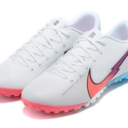 Nike Mercurial Vapor 13 Academy TF White LtBlue Pink Soccer Cleats