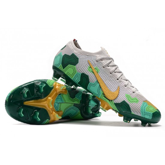 Goods That Sell Well Nike Mercurial Vapor 13 Elite FG Beige Gold Green Soccer Cleats Online Shop