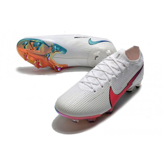 Nike Mercurial Vapor 13 Elite FG Beige White Pink Soccer Cleats