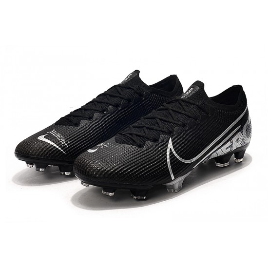 Nike Mercurial Vapor 13 Elite FG Black Silver Soccer Cleats - Nike ...