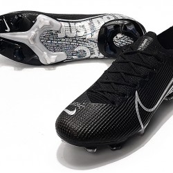 Nike Mercurial Vapor 13 Elite FG Black Silver Soccer Cleats