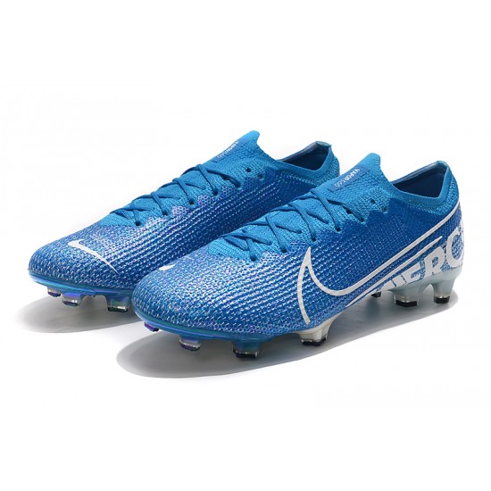 Nike Mercurial Vapor 13 Elite FG Blue White Soccer Cleats