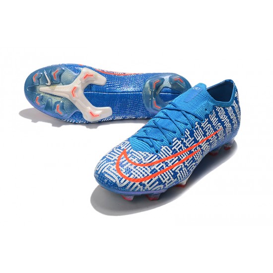 Nike Mercurial Vapor 13 Elite FG Blue White Orange Soccer Cleats