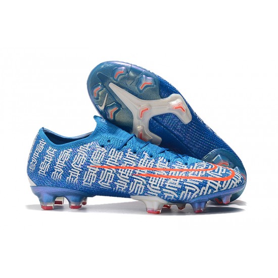 Nike Mercurial Vapor 13 Elite FG Blue White Orange Soccer Cleats