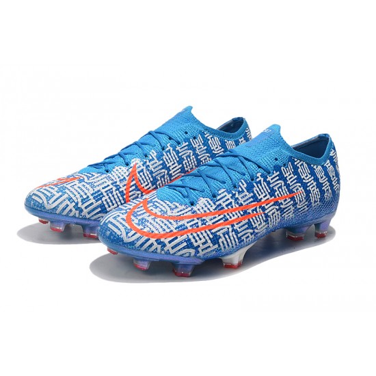 Nike Mercurial Vapor 13 Elite FG Blue White Orange Soccer Cleats