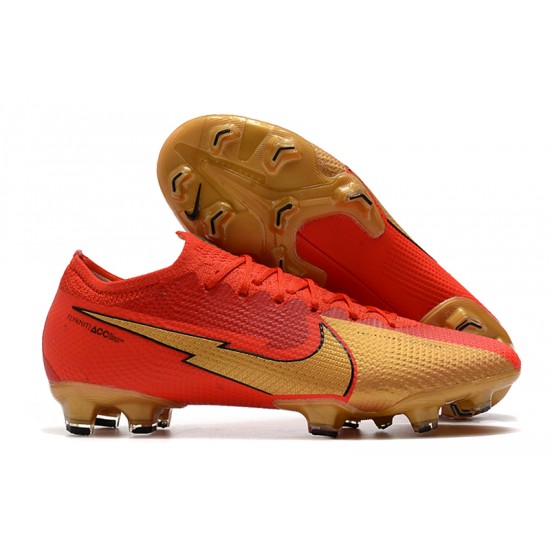 Nike Mercurial Vapor 13 Elite FG Deep Red Black Gold Soccer Cleats