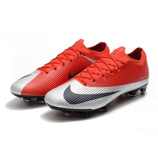 Nike Mercurial Vapor 13 Elite FG Deep Red Silver Black Soccer Cleats