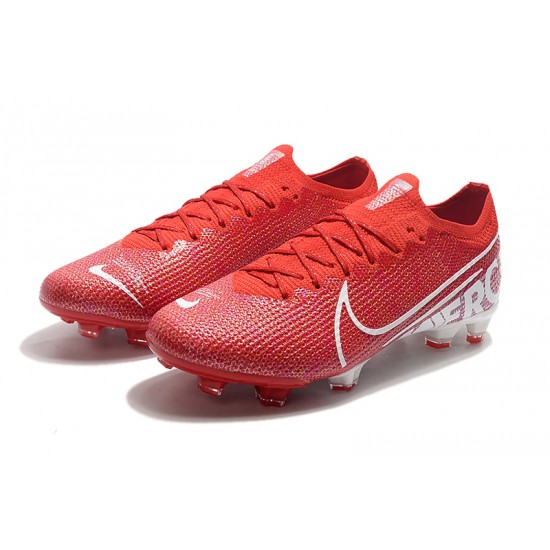 Nike Mercurial Vapor 13 Elite FG Deep Red White Soccer Cleats