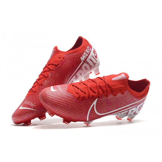 Nike Mercurial Vapor 13 Elite FG Deep Red White Soccer Cleats