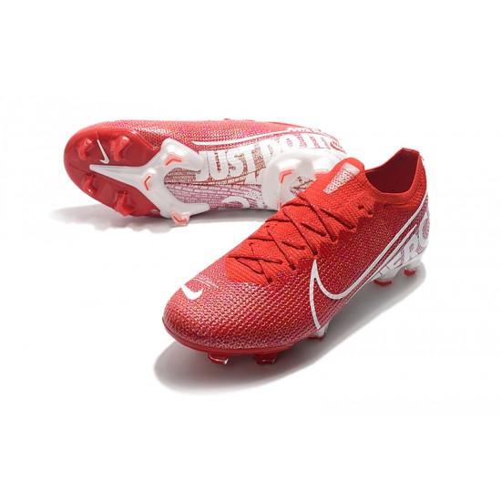 Nike Mercurial Vapor 13 Elite FG Deep Red White Soccer Cleats