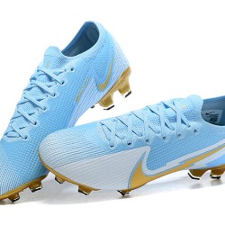 Nike Mercurial Vapor 13 Elite FG Ltblue Gold Silver Soccer Cleats