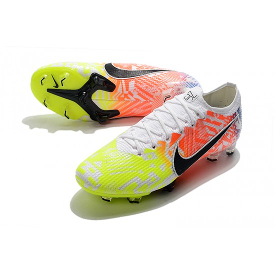 Click To Order Nike Mercurial Vapor 13 Elite FG Multi White Green Black Orange Soccer Cleats Sale