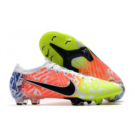 Click To Order Nike Mercurial Vapor 13 Elite FG Multi White Green Black Orange Soccer Cleats Sale