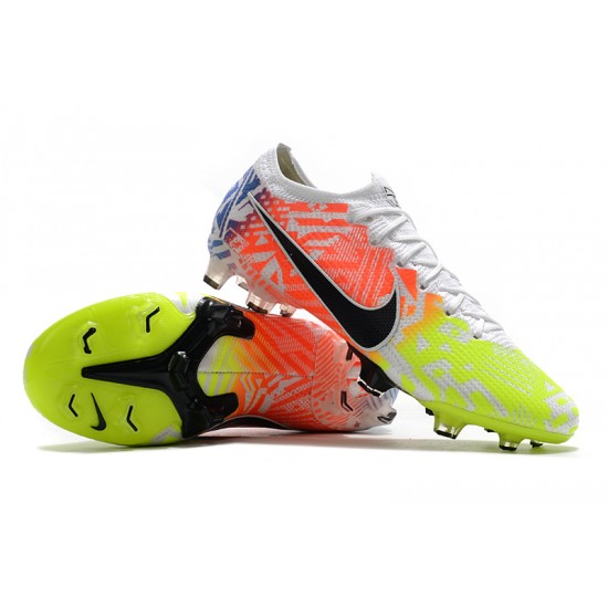 Click To Order Nike Mercurial Vapor 13 Elite FG Multi White Green Black Orange Soccer Cleats Sale