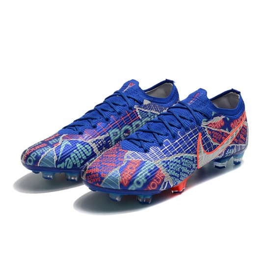 Buy Nike Mercurial Vapor 13 Elite FG Silver Blue Multi Soccer Cleats Sale