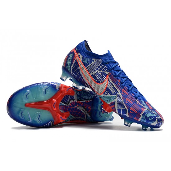 Buy Nike Mercurial Vapor 13 Elite FG Silver Blue Multi Soccer Cleats Sale