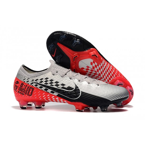 Nike Mercurial Vapor 13 Elite FG Silver Red Black Soccer Cleats