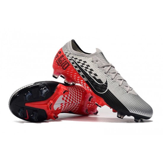 High Quality Nike Mercurial Vapor 13 Elite FG Silver Red Black Soccer Cleats Shop