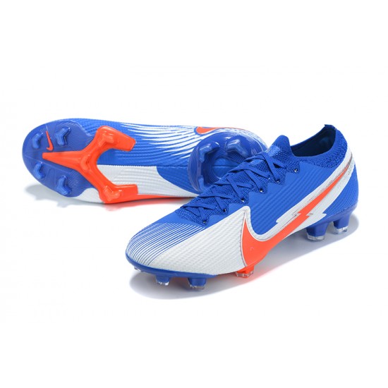 Nike Mercurial Vapor 13 Elite FG Silver Red Blue Soccer Cleats