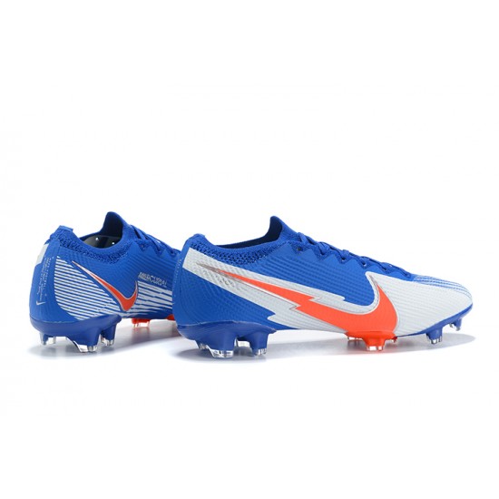 Nike Mercurial Vapor 13 Elite FG Silver Red Blue Soccer Cleats