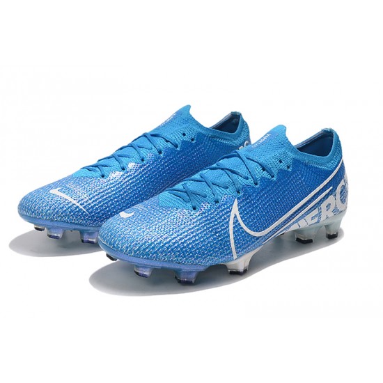 Choose To Buy Nike Mercurial Vapor 13 Elite FG White Blue Soccer Cleats For Sale