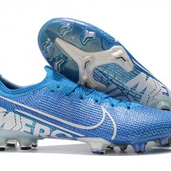 Nike Mercurial Vapor 13 Elite FG White Blue Soccer Cleats