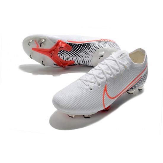 Nike Mercurial Vapor 13 Elite FG White Orange Black Soccer Cleats