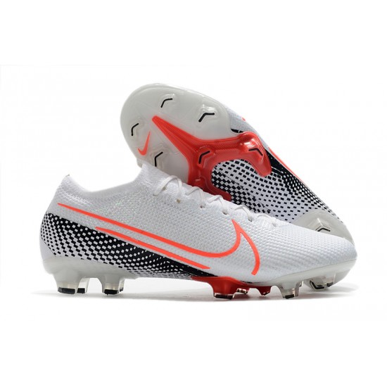 Nike Mercurial Vapor 13 Elite FG White Orange Black Soccer Cleats