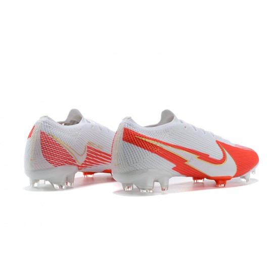 High Quality Nike Mercurial Vapor 13 Elite FG White Orange Gold Soccer Cleats On Sale