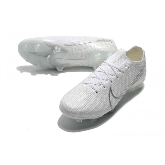 Click To Buy Nike Mercurial Vapor 13 Elite FG White Silver Soccer Cleats Shop Online