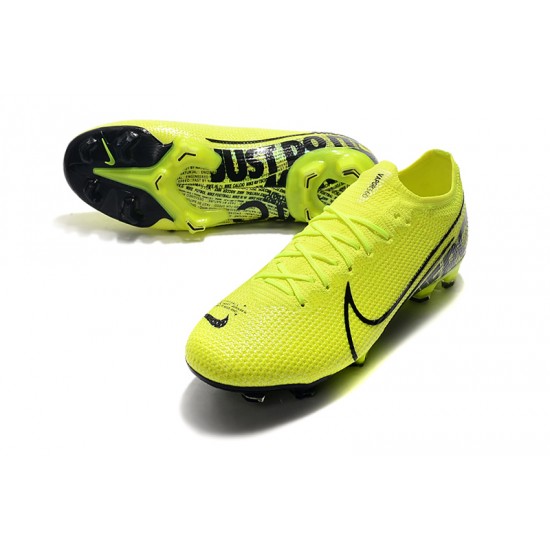 Nike Mercurial Vapor 13 Elite FG Yellow Green Black Soccer Cleats
