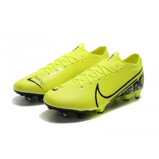 Nike Mercurial Vapor 13 Elite FG Yellow Green Black Soccer Cleats