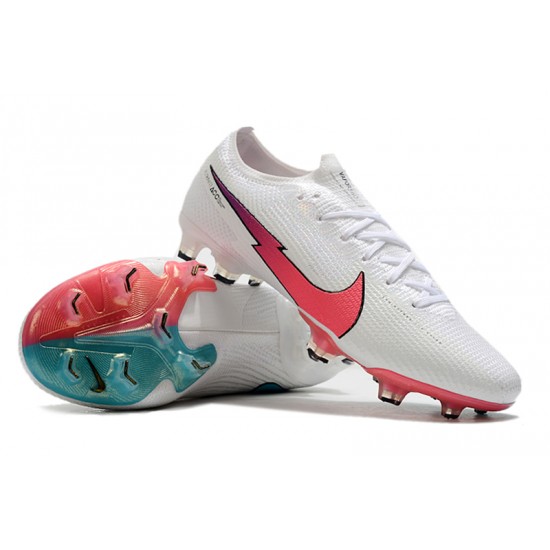 Nike Mercurial Vapor 13 Elite Korea FG White Red Ltblue Soccer Cleats