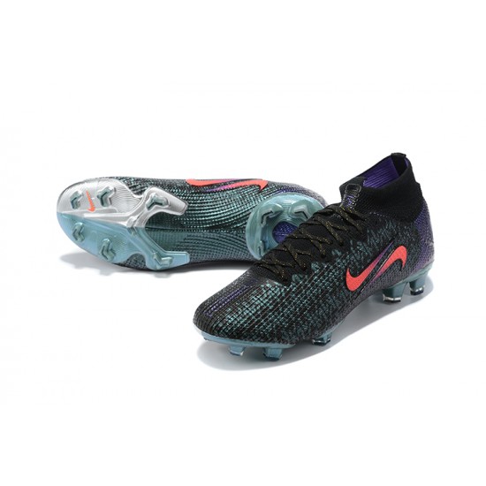 Sell Like Wild Fire Nike Mercurial Vapor 13 Elite SE FG High Mens Peach Black Blue Soccer Cleats Online Shop