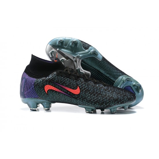 Nike Mercurial Vapor 13 Elite SE FG High Mens Peach Black Blue Soccer Cleats